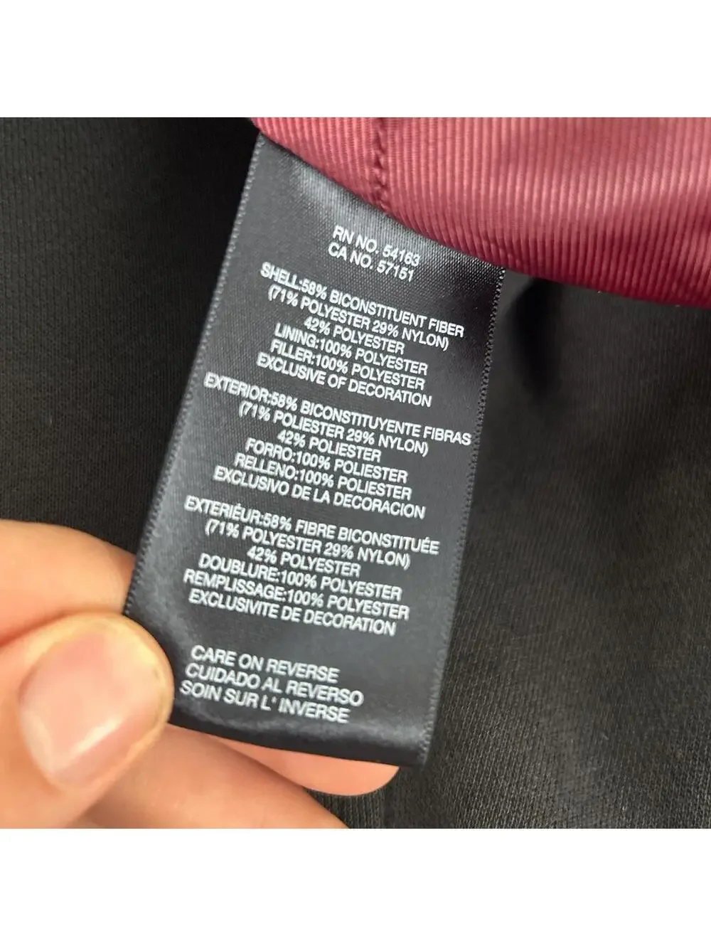 Tommy Hilfiger Men's Black and Burgundy Jacket